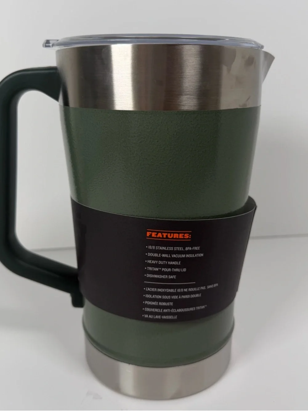 Stanley Olive Green and Stainless Steel Classic Pitcher - Picture 2 of 4